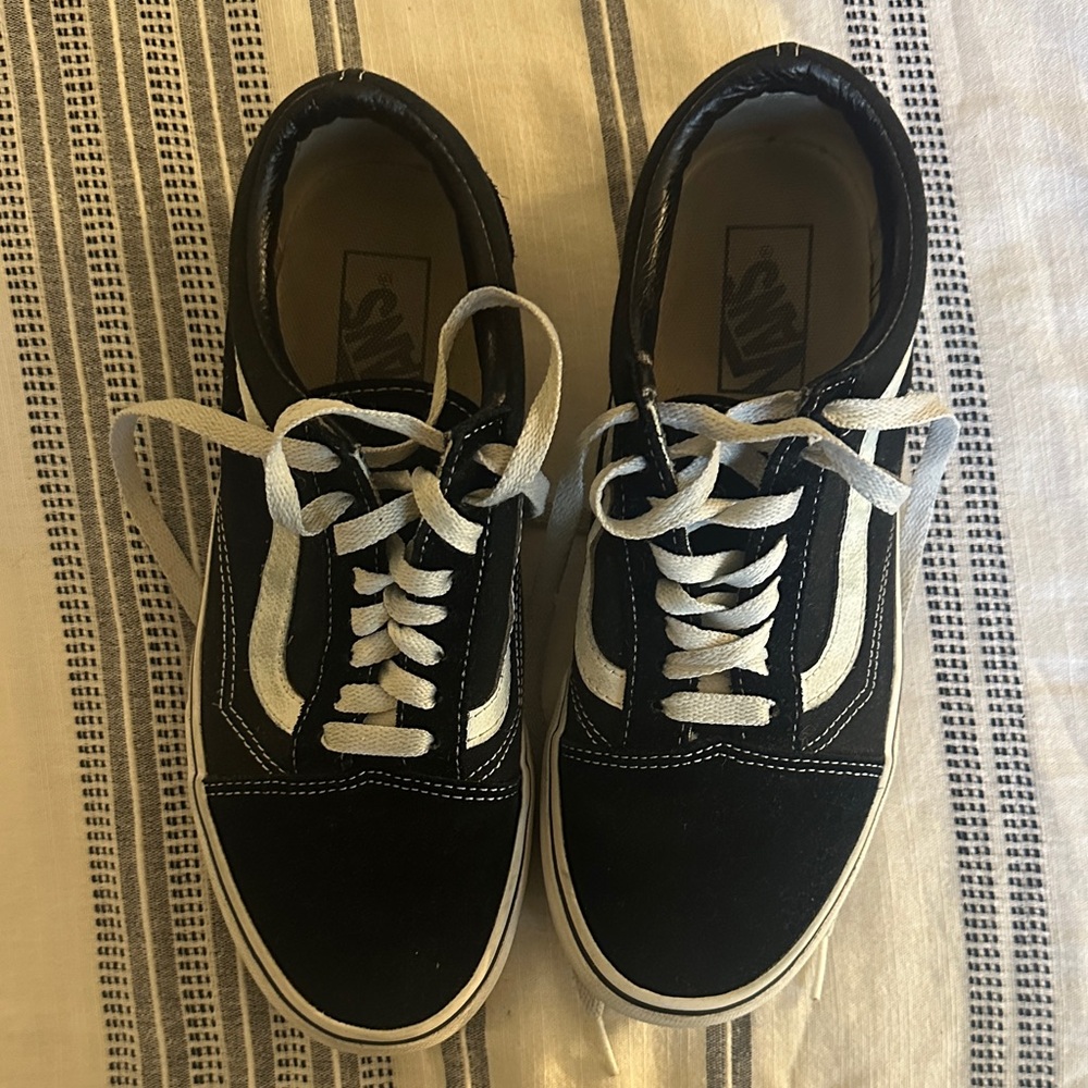 Vans Black & White Old Skool Low-Top Sneakers